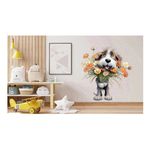 Casa si Gradina - Decoratiuni - Stickere decorative - Sticker decorativ, Caine, Gri, 65 cm, 1341STK-3 - Infinity.ro