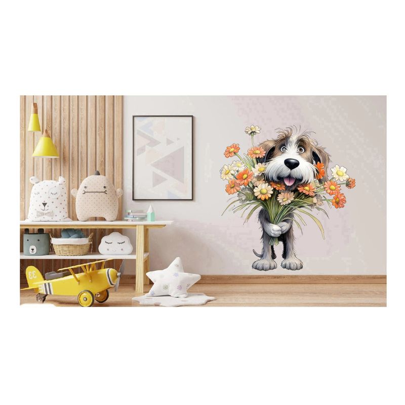Casa si Gradina - Decoratiuni - Stickere decorative - Sticker decorativ, Caine, Gri, 65 cm, 1341STK-3 - Infinity.ro