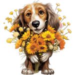 Casa si Gradina - Decoratiuni - Stickere decorative - Sticker decorativ, Caine, Portocaliu, 66 cm, 1341STK - Infinity.ro