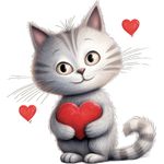 Casa si Gradina - Decoratiuni - Stickere decorative - Sticker decorativ, Pisica, Alb, 65 cm, 1326STK-2 - Infinity.ro