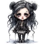 Casa si Gradina - Decoratiuni - Stickere decorative - Sticker decorativ, Printesa Rock, Negru, 76 cm, 1331STK-1 - Infinity.ro