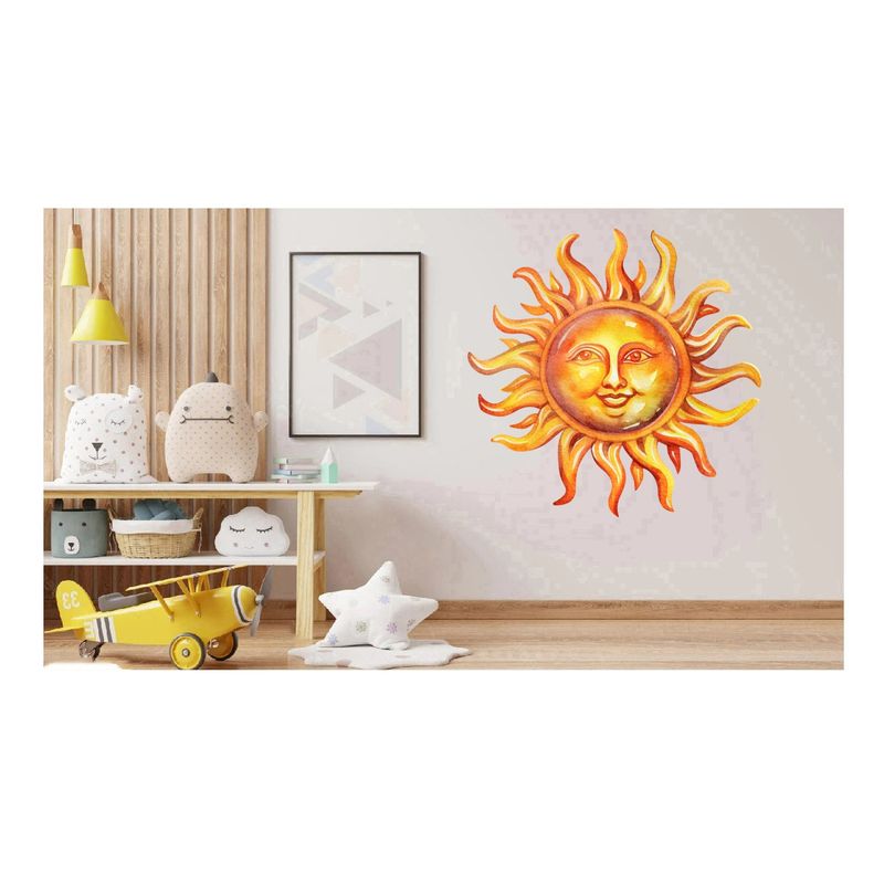 Casa si Gradina - Decoratiuni - Stickere decorative - Sticker decorativ, Soare, Portocaliu, 60 cm, 1328STK-6 - Infinity.ro