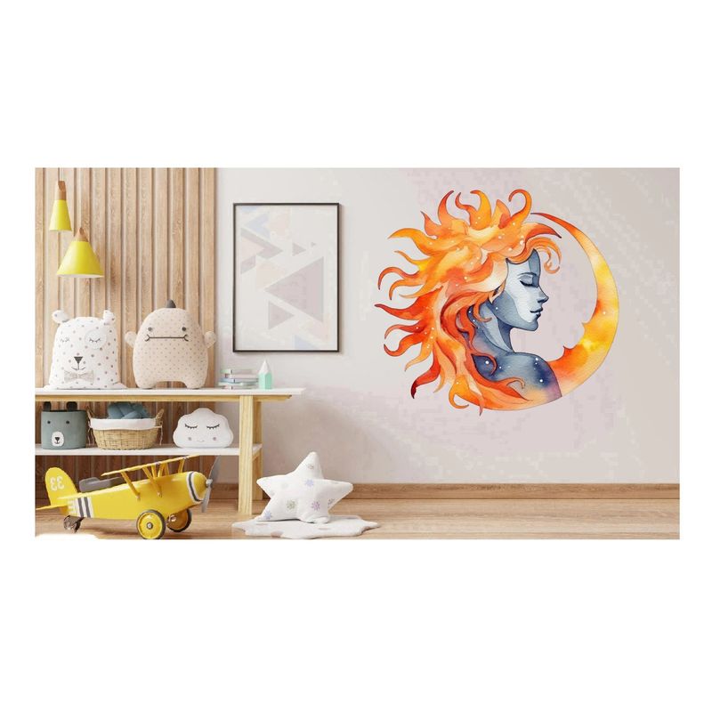 Casa si Gradina - Decoratiuni - Stickere decorative - Sticker decorativ, Woman, Turcoaz, 63 cm, 1328STK-5 - Infinity.ro