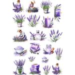 Casa si Gradina - Decoratiuni - Stickere decorative - Sticker decorativ, Colaj cu Lavanda, 20 stickere, Mov, 90 cm, 1339STK-15 - Infinity.ro