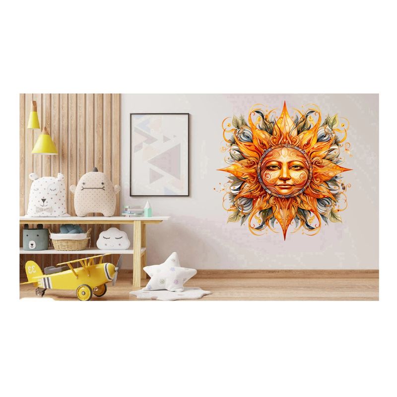 Casa si Gradina - Decoratiuni - Stickere decorative - Sticker decorativ, Soare, Portocaliu, 62 cm, 1328STK-4 - Infinity.ro