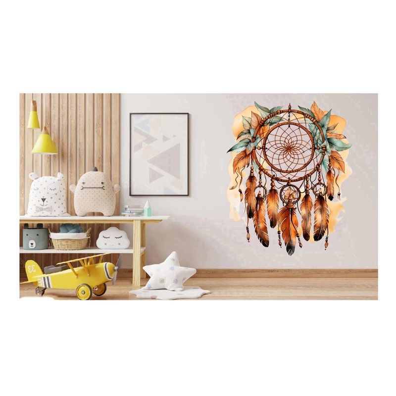 Casa si Gradina - Decoratiuni - Stickere decorative - Sticker decorativ, Mandala, Maro, 73 cm, 1328STK-10 - Infinity.ro