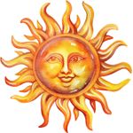 Casa si Gradina - Decoratiuni - Stickere decorative - Sticker decorativ, Soare, Portocaliu, 60 cm, 1328STK-6 - Infinity.ro