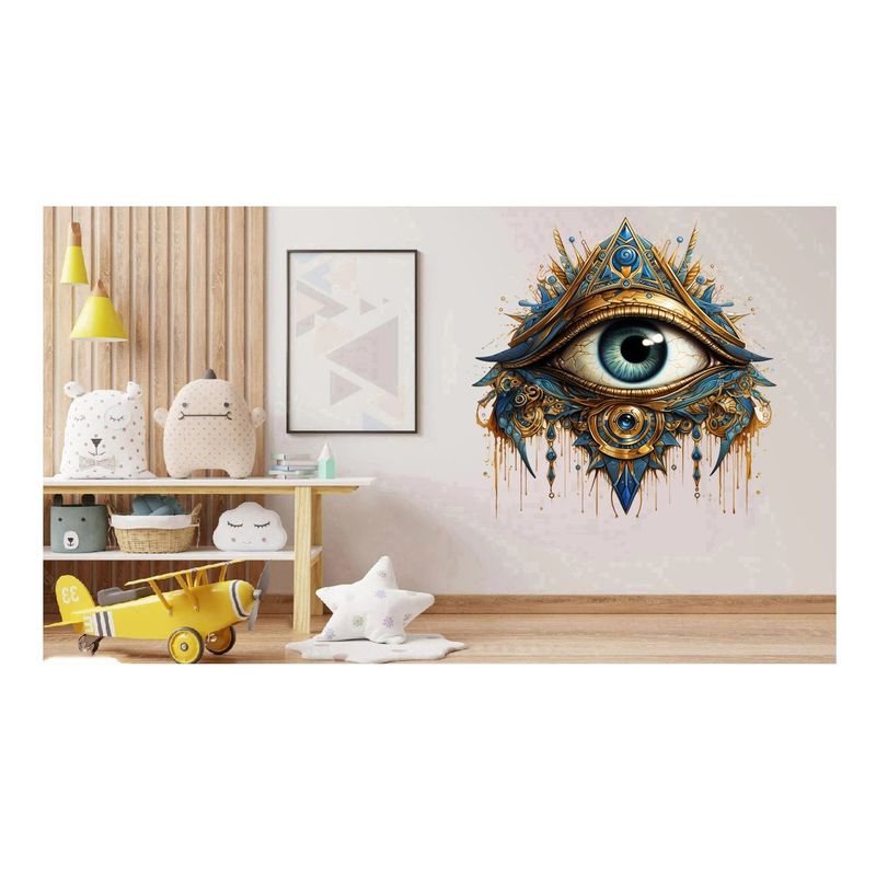 Casa si Gradina - Decoratiuni - Stickere decorative - Sticker decorativ, Ochi, Albastru, 60 cm, 1328STK-7 - Infinity.ro
