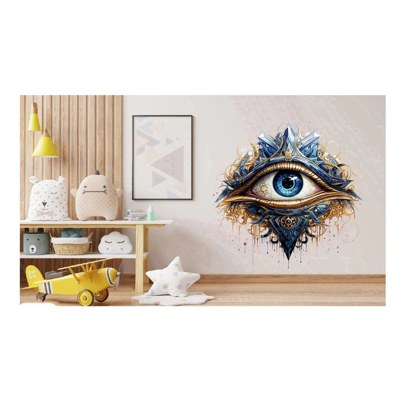 Casa si Gradina - Decoratiuni - Stickere decorative - Sticker decorativ, Ochi, Albastru, 62 cm, 1328STK-8 - Infinity.ro