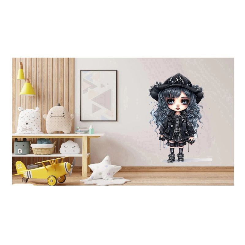 Casa si Gradina - Decoratiuni - Stickere decorative - Sticker decorativ, Printesa Rock, Negru, 87 cm, 1331STK - Infinity.ro
