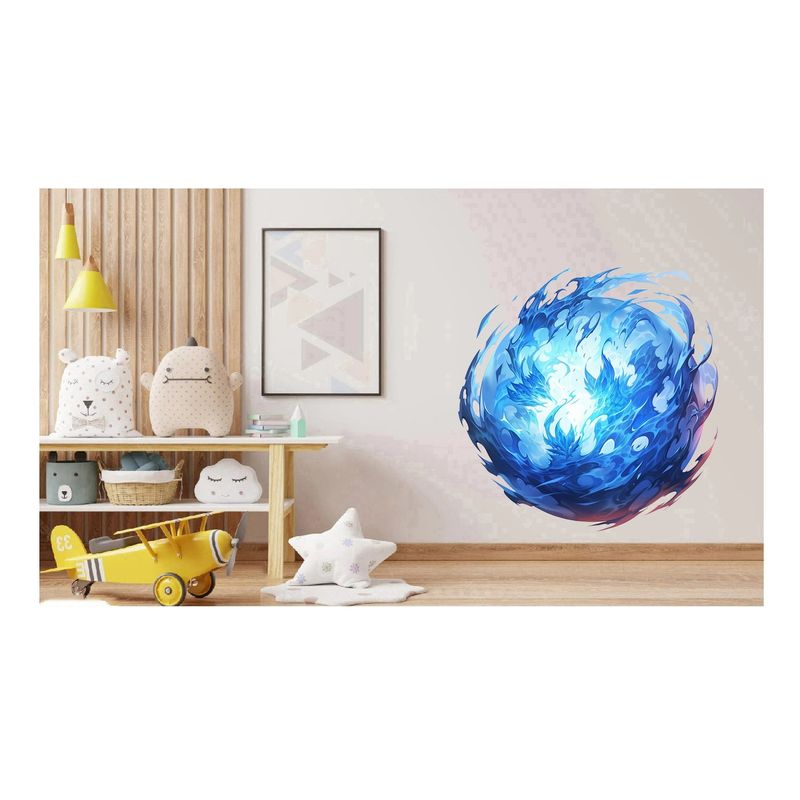 Casa si Gradina - Decoratiuni - Stickere decorative - Sticker decorativ,Pasarea Phoenix-Puterea, Albastru, 61 cm, 1323STK-8 - Infinity.ro
