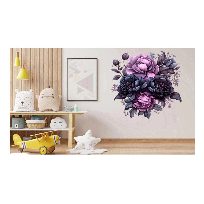 Casa si Gradina - Decoratiuni - Stickere decorative - Sticker decorativ, Flori, Mov, 62 cm, 1325STK-7 - Infinity.ro