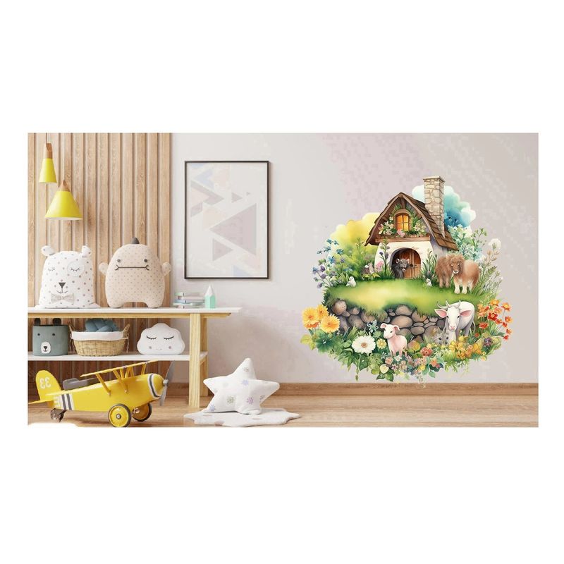 Casa si Gradina - Decoratiuni - Stickere decorative - Sticker decorativ, Ferma, Verde, 61 cm, 1324STK-1 - Infinity.ro