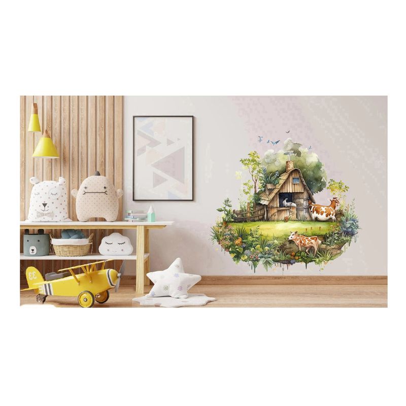 Casa si Gradina - Decoratiuni - Stickere decorative - Sticker decorativ, Ferma, Verde, 65 cm, 1324STK-5 - Infinity.ro
