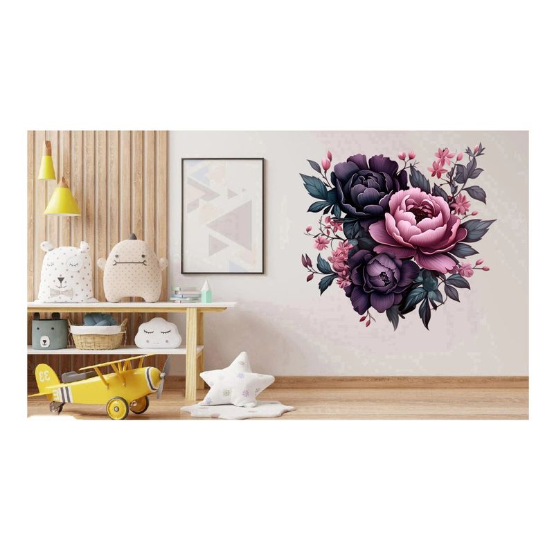 Casa si Gradina - Decoratiuni - Stickere decorative - Sticker decorativ, Flori, Multicolor, 61 cm, 1325STK-6 - Infinity.ro