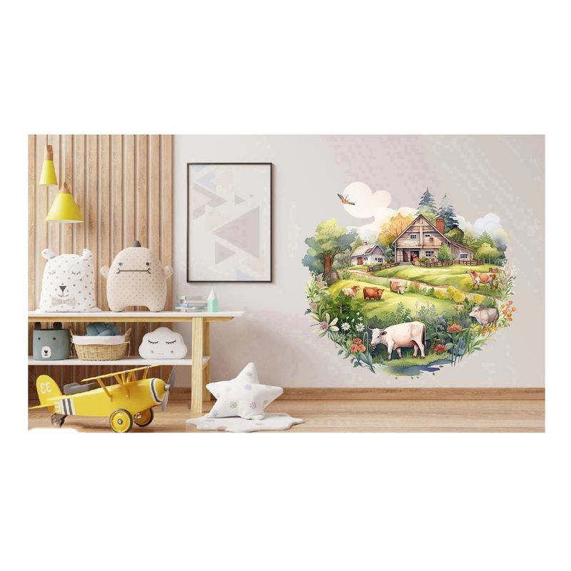 Casa si Gradina - Decoratiuni - Stickere decorative - Sticker decorativ, Ferma, Verde, 61 cm, 1324STK-4 - Infinity.ro