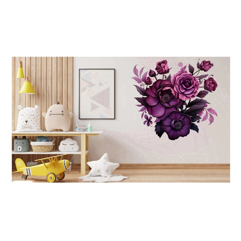Casa si Gradina - Decoratiuni - Stickere decorative - Sticker decorativ, Flori, Roz, 62 cm, 1325STK-5 - Infinity.ro