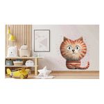 Casa si Gradina - Decoratiuni - Stickere decorative - Sticker decorativ, Pisica, Portocaliu, 61 cm, 1326STK-4 - Infinity.ro