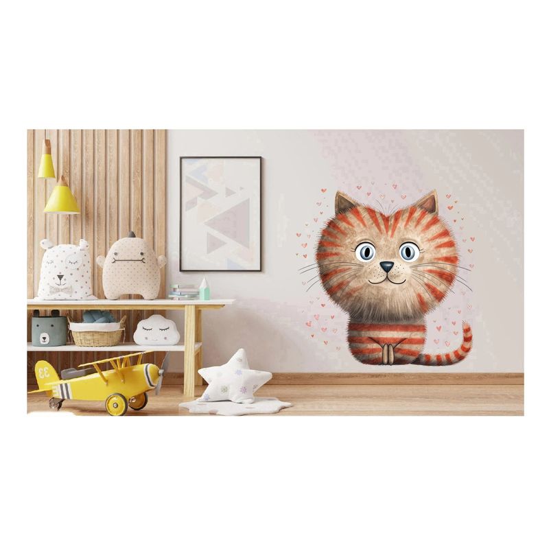 Casa si Gradina - Decoratiuni - Stickere decorative - Sticker decorativ, Pisica, Portocaliu, 61 cm, 1326STK-4 - Infinity.ro