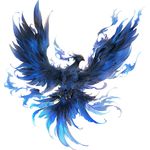 Casa si Gradina - Decoratiuni - Stickere decorative - Sticker decorativ, Pasarea Phoenix, Albastru, 63 cm, 1323STK-1 - Infinity.ro