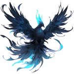 Casa si Gradina - Decoratiuni - Stickere decorative - Sticker decorativ, Pasarea Phoenix, Negru, 61 cm, 1323STK - Infinity.ro