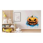 Casa si Gradina - Decoratiuni - Stickere decorative - Sticker decorativ, Dovleac Halloween, Portocaliu, 72 cm, 1322STK - Infinity.ro