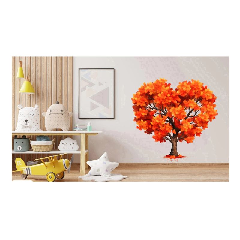 Casa si Gradina - Decoratiuni - Stickere decorative - Sticker decorativ, Copac, Portocaliu, 63 cm, 1320STK-1 - Infinity.ro