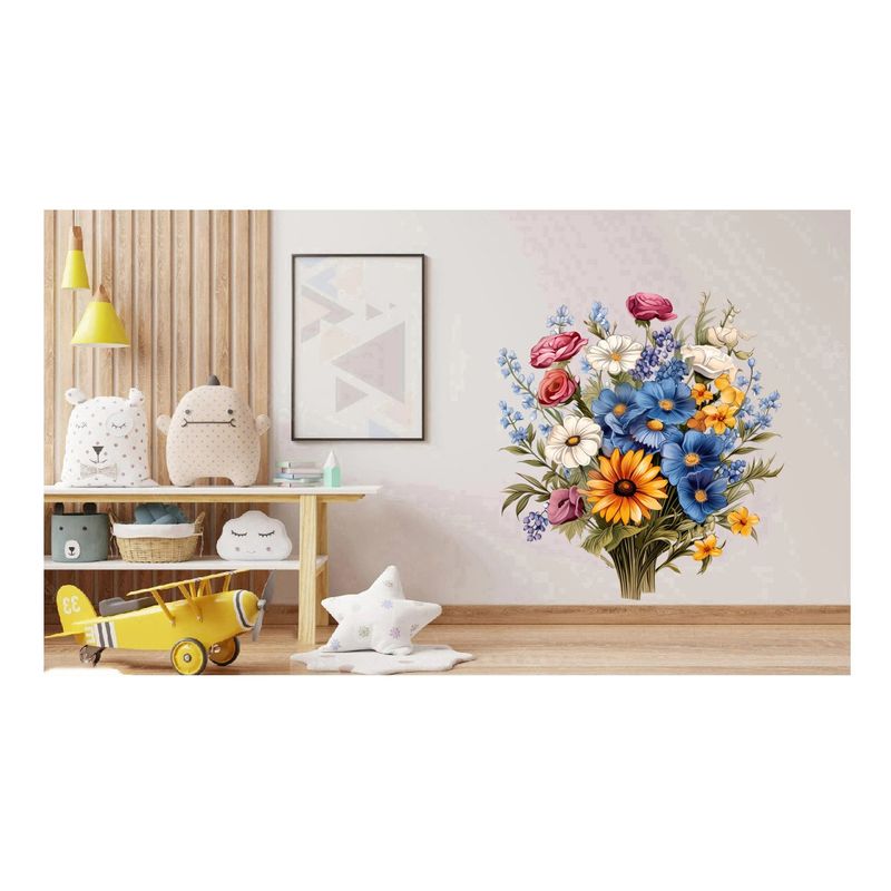 Casa si Gradina - Decoratiuni - Stickere decorative - Sticker decorativ, Flori Salbatice, Alb, 67 cm, 1319STK-2 - Infinity.ro