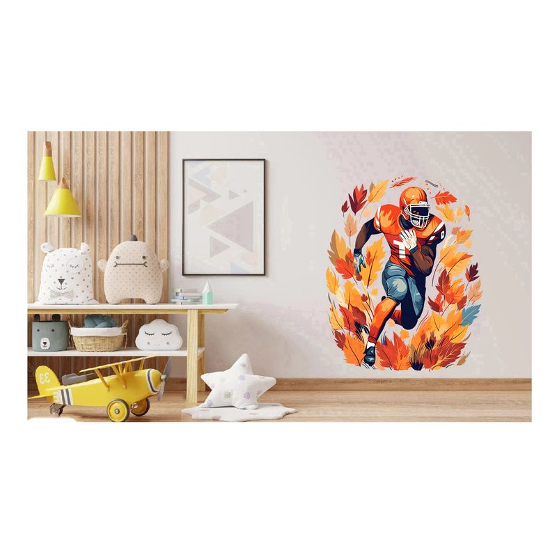 Casa si Gradina - Decoratiuni - Stickere decorative - Sticker decorativ, Fotbal American, Portocaliu, 74 cm, 1335STK-18 - Infinity.ro