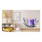 Casa si Gradina - Decoratiuni - Stickere decorative - Sticker decorativ, Lumanare cu Lavanda, Mov, 65 cm, 1339STK-7 - Infinity.ro