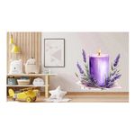 Casa si Gradina - Decoratiuni - Stickere decorative - Sticker decorativ, Lumanare cu Lavanda, Mov, 60 cm, 1339STK-6 - Infinity.ro