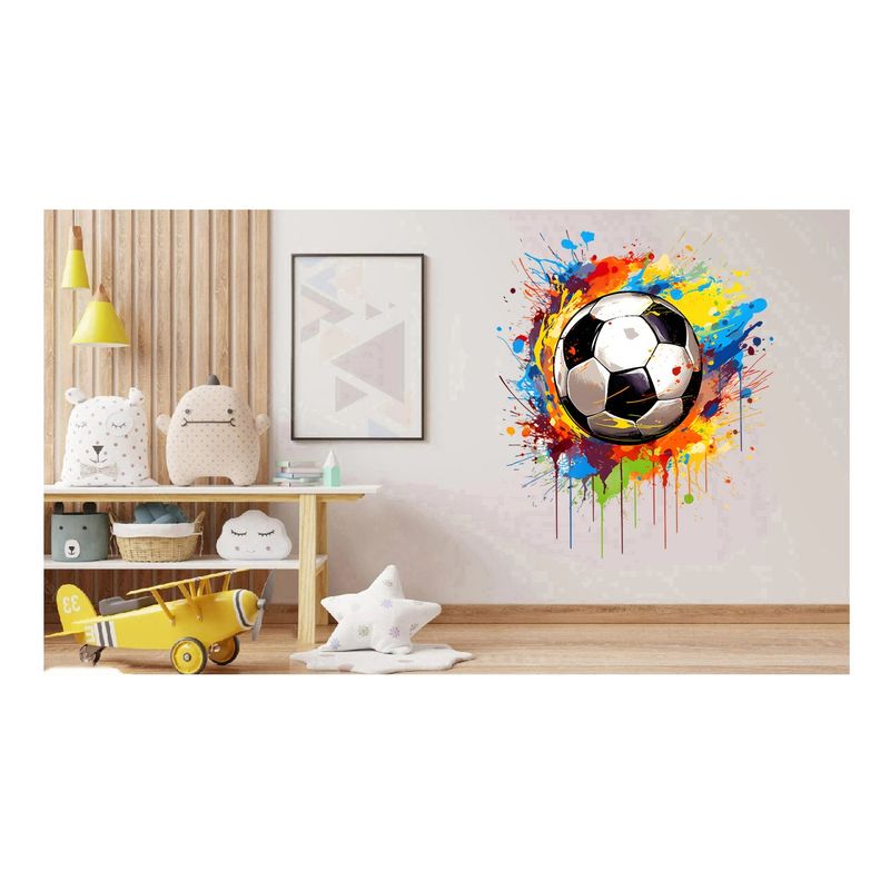 Casa si Gradina - Decoratiuni - Stickere decorative - Sticker decorativ, Mingie Fotbal, Alb, 72 cm, 1335STK-16 - Infinity.ro