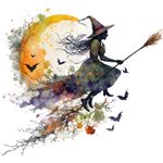 Casa si Gradina - Decoratiuni - Stickere decorative - Sticker decorativ, Halloween, Negru, 66 cm, 1337STK-12 - Infinity.ro