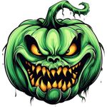 Casa si Gradina - Decoratiuni - Stickere decorative - Sticker decorativ, Halloween, Verde, 62 cm, 1337STK - Infinity.ro