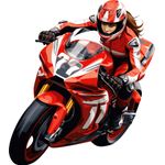 Casa si Gradina - Decoratiuni - Stickere decorative - Sticker decorativ, Motocicleta, Rosu, 68 cm, 1336STK-8 - Infinity.ro