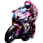 Casa si Gradina - Decoratiuni - Stickere decorative - Sticker decorativ, Motocicleta, Multicolor, 77 cm, 1336STK-4 - Infinity.ro