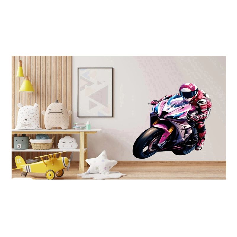 Casa si Gradina - Decoratiuni - Stickere decorative - Sticker decorativ, Motocicleta, Multicolor, 77 cm, 1336STK-4 - Infinity.ro