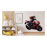 Casa si Gradina - Decoratiuni - Stickere decorative - Sticker decorativ, Motocicleta, Rosu-Negru, 60 cm, 1336STK-6 - Infinity.ro