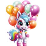 Casa si Gradina - Decoratiuni - Stickere decorative - Sticker decorativ, Unicorn, Multicolor, 80 cm, 1333STK-6 - Infinity.ro