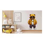 Casa si Gradina - Decoratiuni - Stickere decorative - Sticker decorativ, Teddy Hip Hop, Portocaliu, 90 cm, 1332STK-6 - Infinity.ro