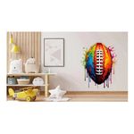 Casa si Gradina - Decoratiuni - Stickere decorative - Sticker decorativ, Mingie Rugby, Portocaliu, 80 cm, 1335STK-1 - Infinity.ro