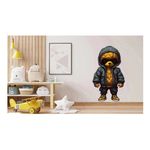 Casa si Gradina - Decoratiuni - Stickere decorative - Sticker decorativ, Teddy Hip Hop, Negru, 90 cm, 1332STK-3 - Infinity.ro