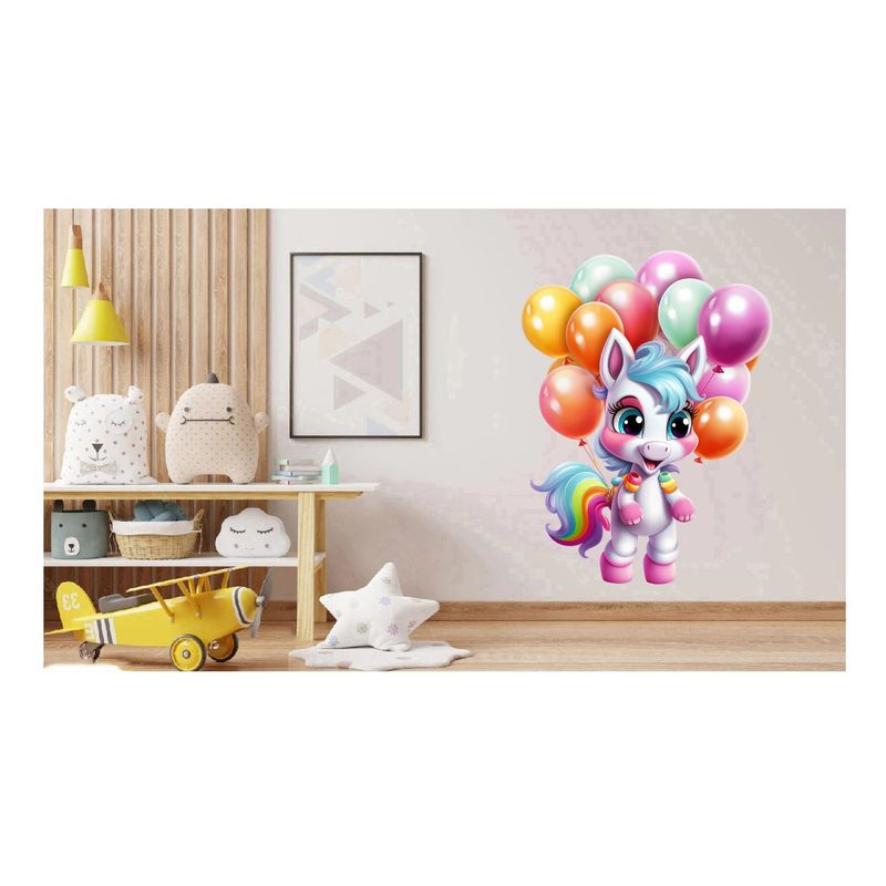 Casa si Gradina - Decoratiuni - Stickere decorative - Sticker decorativ, Unicorn, Multicolor, 80 cm, 1333STK-6 - Infinity.ro