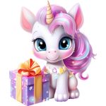 Casa si Gradina - Decoratiuni - Stickere decorative - Sticker decorativ, Unicorn, Roz, 72 cm, 1333STK-3 - Infinity.ro