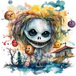 Casa si Gradina - Decoratiuni - Stickere decorative - Sticker decorativ, Halloween, Galben, 61 cm, 1334STK-2 - Infinity.ro