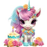 Casa si Gradina - Decoratiuni - Stickere decorative - Sticker decorativ, Unicorn, Multicolor, 68 cm, 1333STK-1 - Infinity.ro