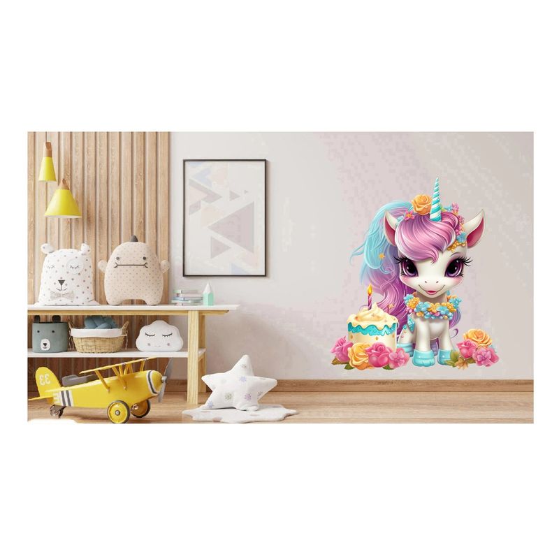 Casa si Gradina - Decoratiuni - Stickere decorative - Sticker decorativ, Unicorn, Multicolor, 68 cm, 1333STK-1 - Infinity.ro