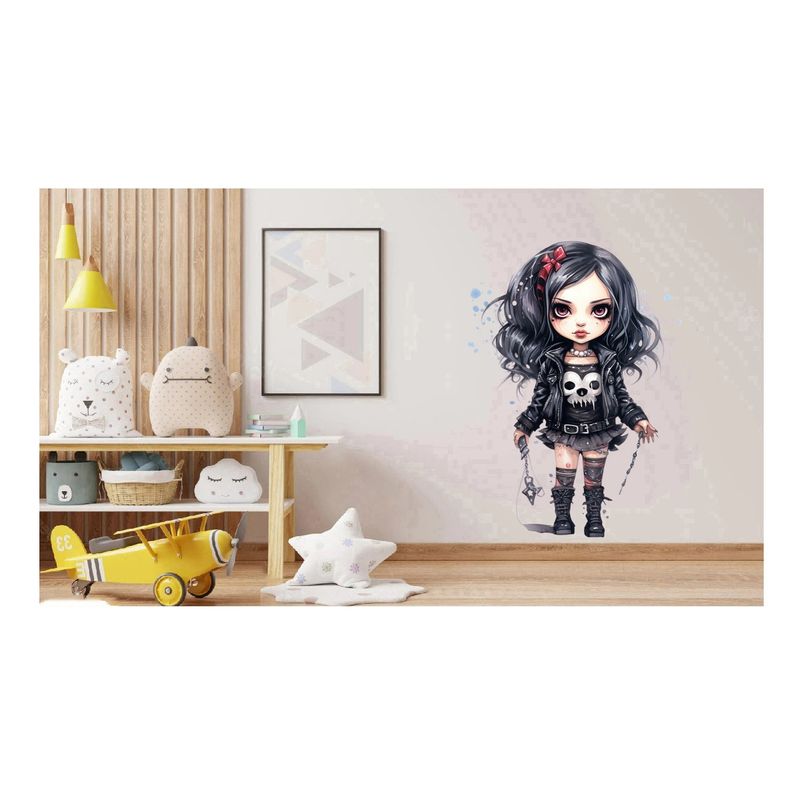 Casa si Gradina - Decoratiuni - Stickere decorative - Sticker decorativ, Printesa Rock, Negru, 84 cm, 1331STK-10 - Infinity.ro
