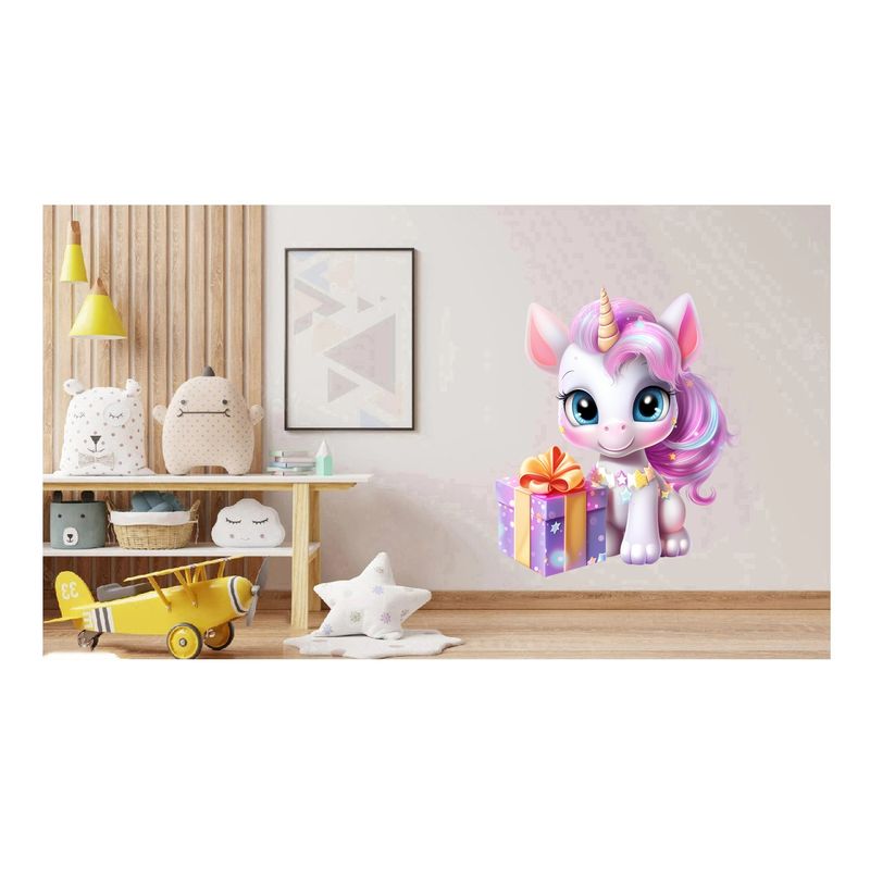 Casa si Gradina - Decoratiuni - Stickere decorative - Sticker decorativ, Unicorn, Roz, 72 cm, 1333STK-3 - Infinity.ro