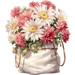 Casa si Gradina - Decoratiuni - Stickere decorative - Sticker decorativ, Flori Crizanteme, Alb, 68 cm, 1363STK-12 - Infinity.ro